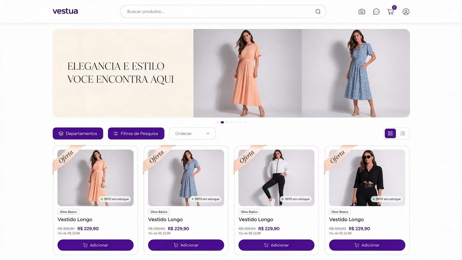 Vitrine de uma loja de moda feminina